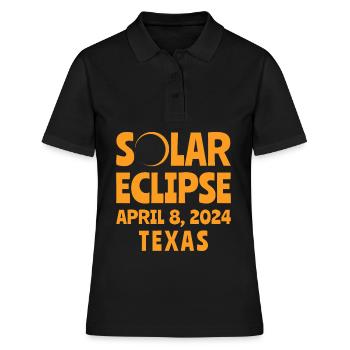 Éclipse solaire 2024 Texas - Polo Femme - noir - Devant - Ailine (174cm)
