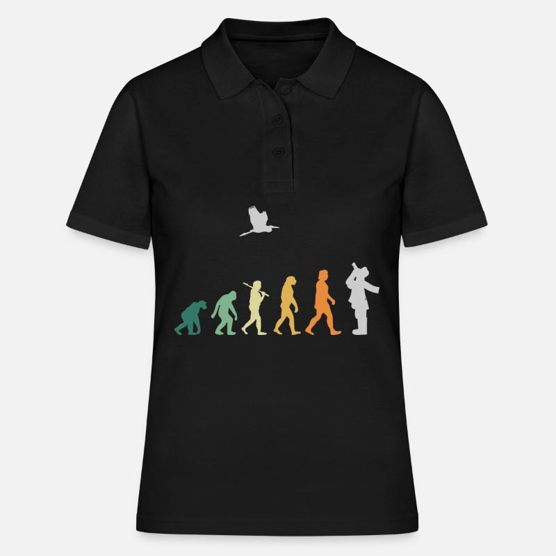 Ornithology Bird Watching - Evolution Retro - Women's Polo Shirt - black