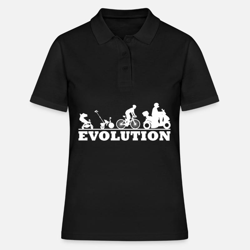 Motorroller Rollerfahrer - Evolution - Frauen Polo Shirt - Schwarz