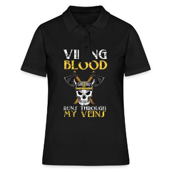 Viking Blut - Frauen Polo Shirt - Schwarz - Vorne - Ailine (174cm)