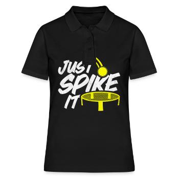 Roundnet Spike Ball Spikeball Fun - Frauen Polo Shirt - Schwarz - Vorne - Ailine (174cm)