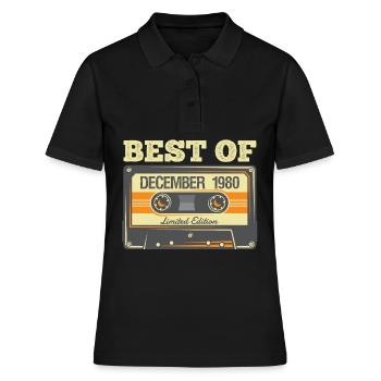 Best Of December 1980 40th Birthday 40th T-Shirt - Women's Polo Shirt - black - Front - Ailine (174cm)