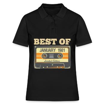 Best Of January 1981 40th Birthday 40th T-Shirt - Women's Polo Shirt - black - Front - Ailine (174cm)