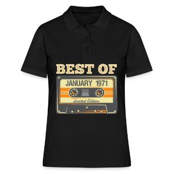 Best Of January 1971 50th Birthday 50th T-Shirt - Women's Polo Shirt - black - Front - Ailine (174cm)