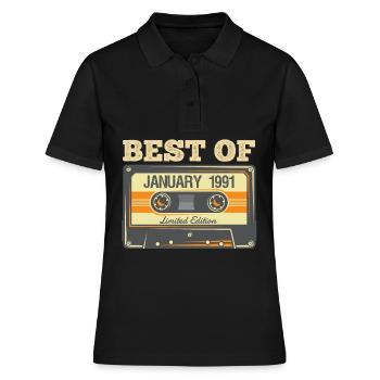 Best Of January 1991 30th Birthday 30th T-Shirt - Women's Polo Shirt - black - Front - Ailine (174cm)