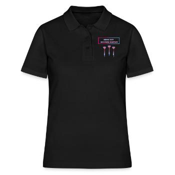 Darts Darts Darts - Women's Polo Shirt - black - Front - Ailine (174cm)