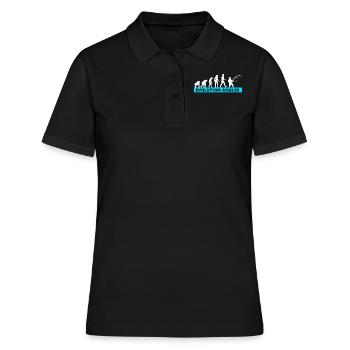 Angeln Evolution Angler - Frauen Polo Shirt - Schwarz - Vorne - Ailine (174cm)