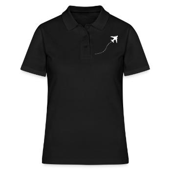 Tee-shirt cadeau pilotes pilotes - Polo Femme - noir - Devant - Ailine (174cm)