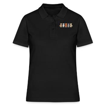 Cadeau drôle de cheval cheval - Polo Femme - noir - Devant - Ailine (174cm)