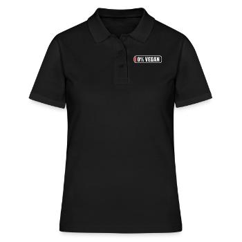Veganer vegan - Frauen Polo Shirt - Schwarz - Vorne - Ailine (174cm)