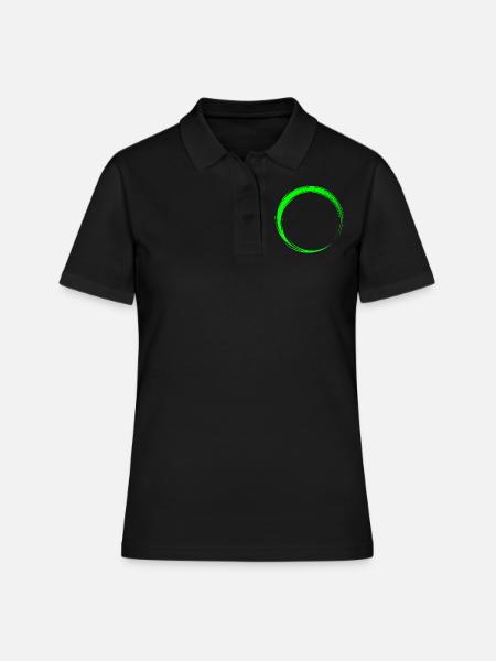 Forme d'icône de cercle - Polo Femme - noir