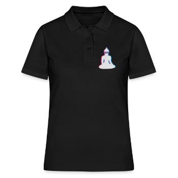 3D Bouddha avec lunettes 3D - Polo Femme - noir - Devant - Ailine (174cm)
