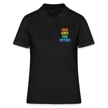 LGBT Free Gays pour Future Rainbow Gay Queer - Polo Femme - noir - Devant - Ailine (174cm)
