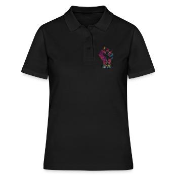 LGBTQIA+ T-shirt Poing Nuage de mots Gay Pride LGBT - Polo Femme - noir - Devant - Ailine (174cm)