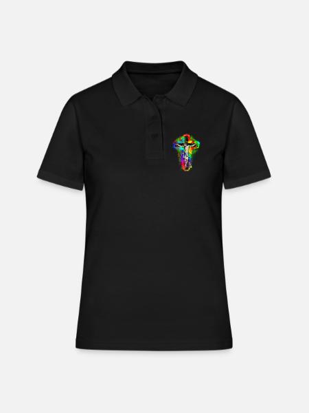 Croix de Jésus-Christ - Polo Femme - noir