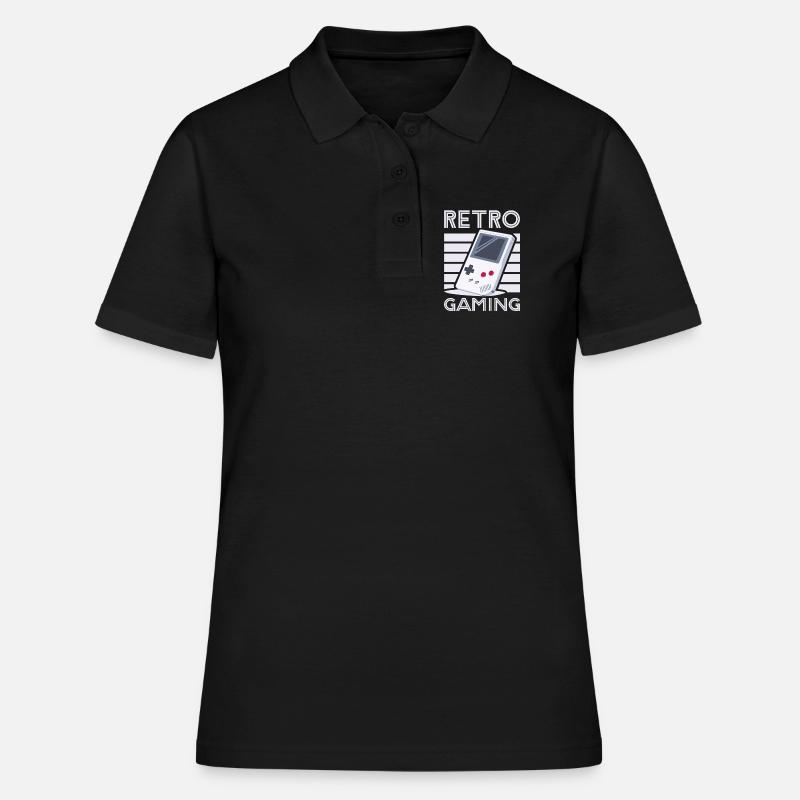 Retro Gaming 1 by Helfspawn - Women's Polo Shirt - black