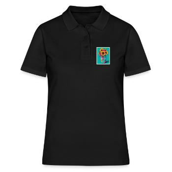 Vase à fleurs Pop Art - Polo Femme - noir - Devant - Ailine (174cm)
