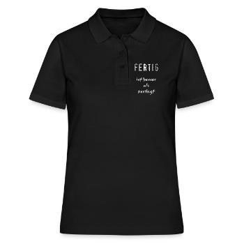 Fait, c’est mieux que balayé - Polo Femme - noir - Devant - Ailine (174cm)