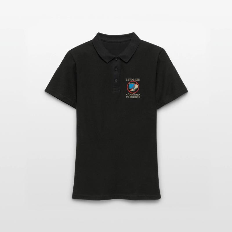 Coding funny saying programmer Women's Polo Shirt