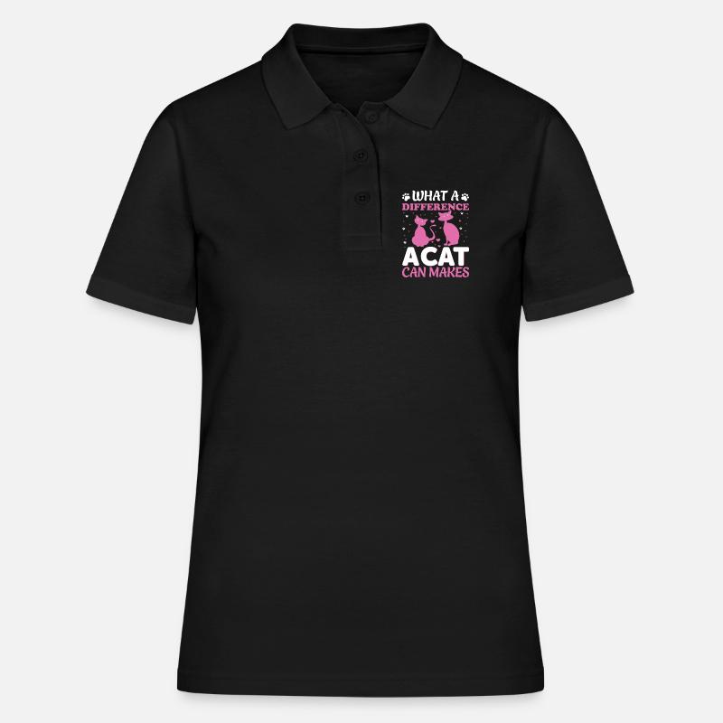 What a difference a cat could make - Women's Polo Shirt - black