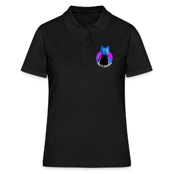 Cats & Dubstep - Rave Outfit Festival Dubstep - Women's Polo Shirt - black - Front - Ailine (174cm)