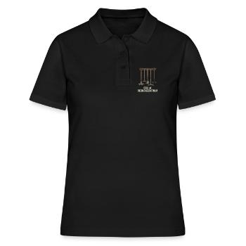 Leiter vom Rechenzentrum Gartenoutfit Gartenarbeit - Frauen Polo Shirt - Schwarz - Vorne - Ailine (174cm)
