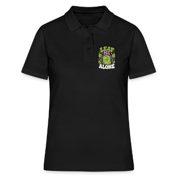 Humour de salade Leaf Me Alone - Polo Femme - noir - Devant - Ailine (174cm)