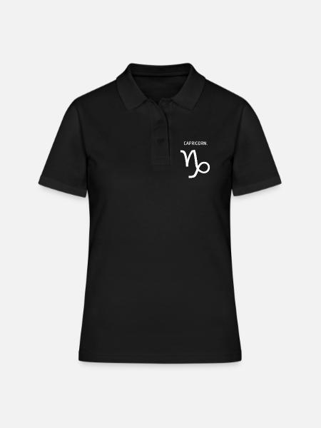 Signe du zodiaque Capricorne Horoscope Capricorne Zodiaque - Polo Femme - noir