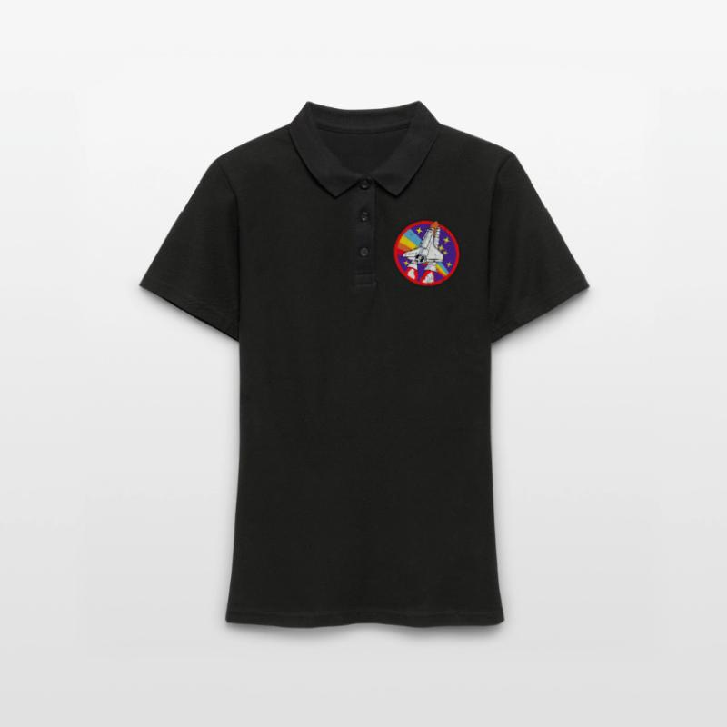 Fusée | L'espace | Look usagé | idée cadeau Polo Femme
