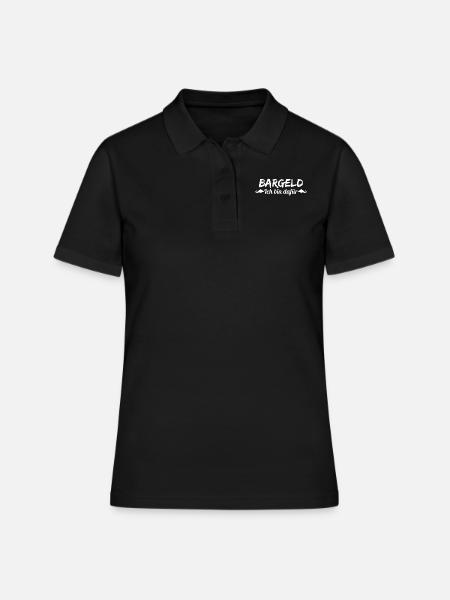 Bargeld - ich bin dafür, weiß. - Frauen Polo Shirt - Schwarz