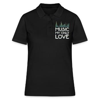 musique techno - Polo Femme - noir - Devant - Ailine (174cm)