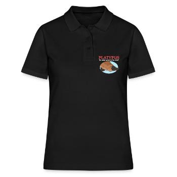Platypus Platypus Platypus Gift - Women's Polo Shirt - black - Front - Ailine (174cm)