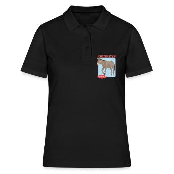 Âne propriétaire âne âne âne cadeau amoureux - Polo Femme - noir - Devant - Ailine (174cm)