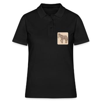 Âne propriétaire âne âne âne cadeau amoureux - Polo Femme - noir - Devant - Ailine (174cm)