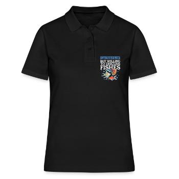Aquaristik Aquarium Aquarianer Zierfisch Geschenk - Frauen Polo Shirt - Schwarz - Vorne - Ailine (174cm)