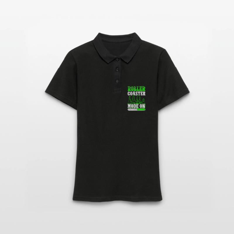 Achterbahn Roller Coaster Rollercoaster Geschenk Frauen Polo Shirt