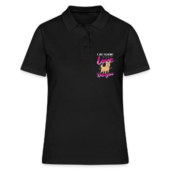 Dingo Australische Dingos Hund Geschenk - Frauen Polo Shirt - Schwarz - Vorne - Ailine (174cm)