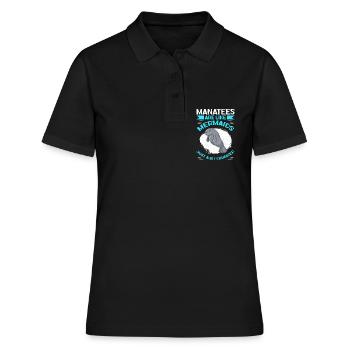Lamantin lamantin lamantin cadeau - Polo Femme - noir - Devant - Ailine (174cm)