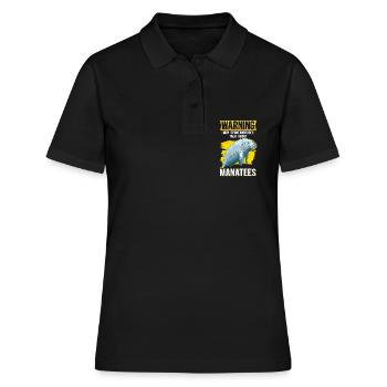 Lamantin lamantin lamantin cadeau - Polo Femme - noir - Devant - Ailine (174cm)