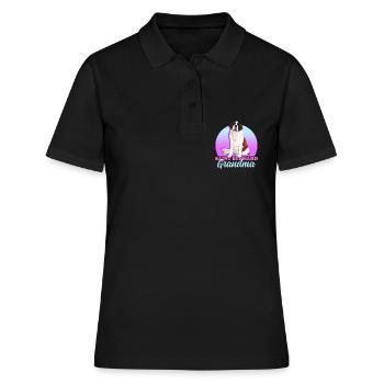 St. Bernard Granny St. Bernard Dog Gift - Women's Polo Shirt - black - Front - Ailine (174cm)