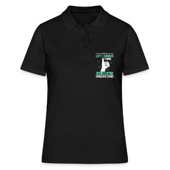 Gaucher gaucher gaucher cadeau pour gaucher - Polo Femme - noir - Devant - Ailine (174cm)