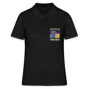 Crochet au Crochet | Crochet Crochet Cadeau - Polo Femme - noir - Devant - Ailine (174cm)
