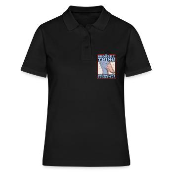 Shoebill oiseau bec-en-sabot oiseaux cadeau - Polo Femme - noir - Devant - Ailine (174cm)