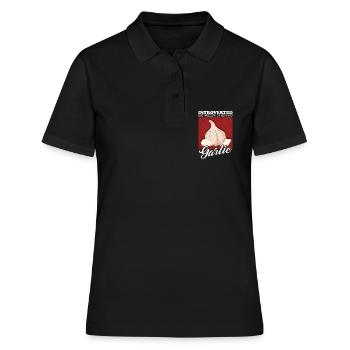 Cadeau de gousse d’ail d’ail - Polo Femme - noir - Devant - Ailine (174cm)