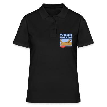 Menuiserie charpentier amélioration de l’habitat amateur cadeau - Polo Femme - noir - Devant - Ailine (174cm)
