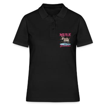 Maultier Oma Maulesel Muli Maultiere Geschenk - Frauen Polo Shirt - Schwarz - Vorne - Ailine (174cm)
