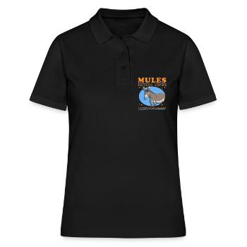 Maultier Muli Maultiere Maulesel Geschenk - Frauen Polo Shirt - Schwarz - Vorne - Ailine (174cm)