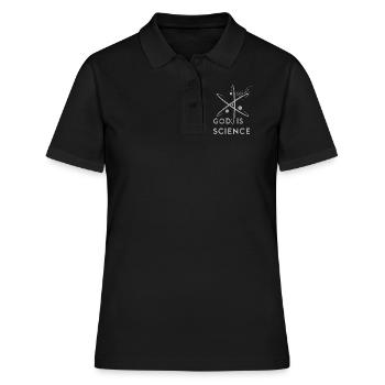 God is science - Frauen Polo Shirt - Schwarz - Vorne - Ailine (174cm)