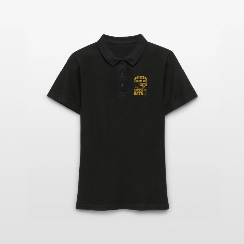 Drink Coffee Then Analyze Data Analytics Analyst Women's Polo Shirt