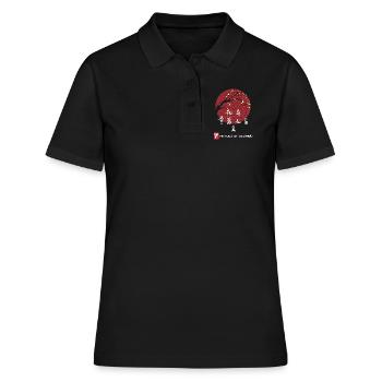 Sieben Tugenden der Samurai japanische Schrift - Frauen Polo Shirt - Schwarz - Vorne - Ailine (174cm)